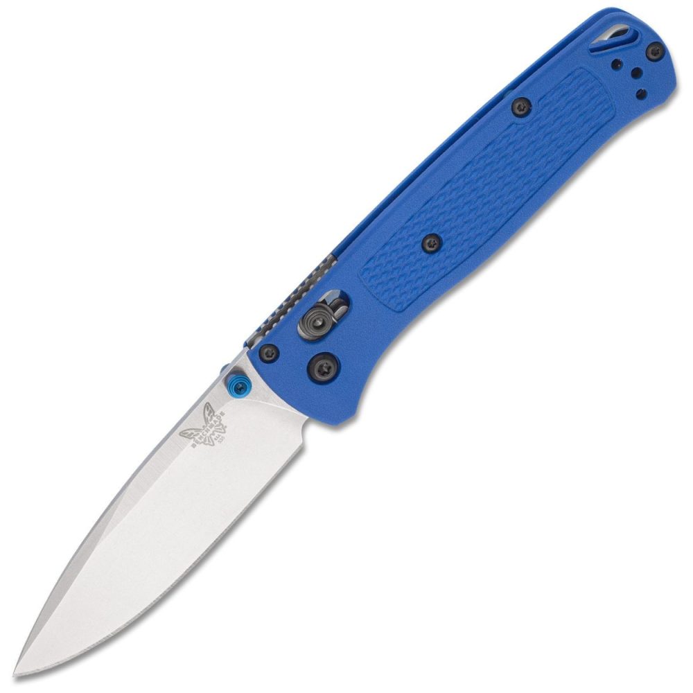 Benchmade Bugout AXIS - S30V Satin Blade - Blue Grivory Handle - 535