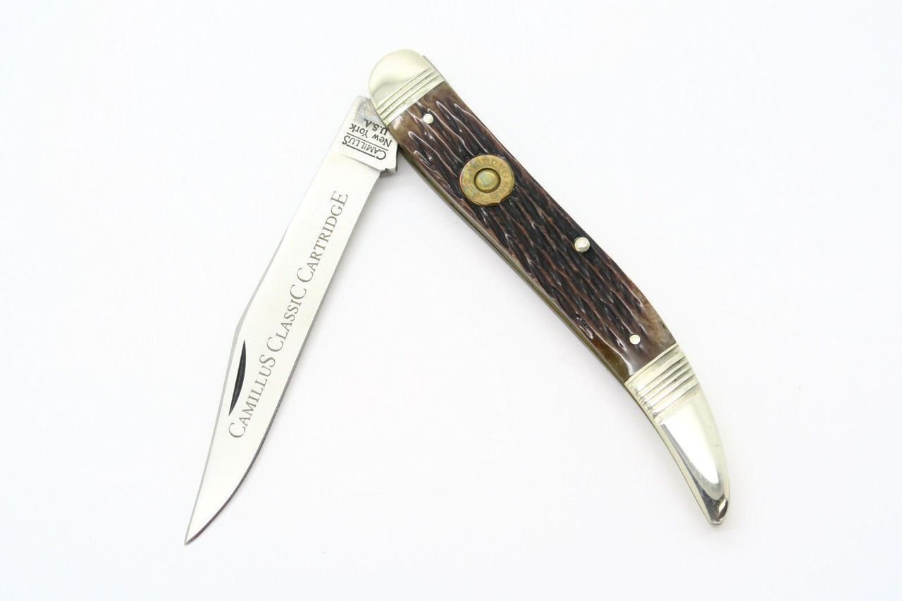 Camillus 1993 Cartridge Knife - Jigged Bone 5" Toothpick PocketKnife