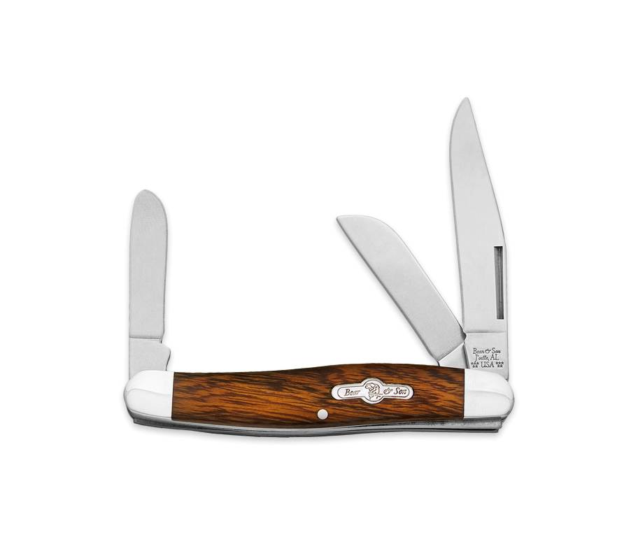 Kodiak Series - Stockman, 3-Blade - Ironwood (3-7-8") PocketKnife - SlipJoint Folder