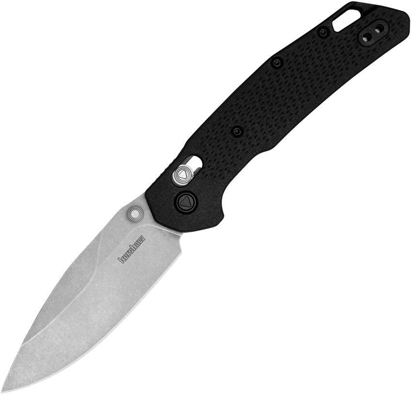 Kershaw Heist DuraLock - D2 Stonewashed Clip Point Blade - Black FRN Handle - KS2037