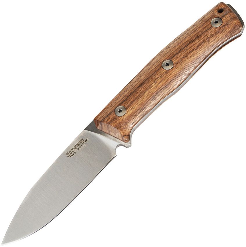 LionSteel B35 - Sleipner Drop Point Blade - Milled Santos Wood Handle - LSTB35ST