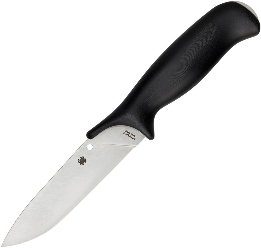 Spyderco Zoomer - 20CV Drop Point Convex Ground Blade - Black G10 Contoured Handle - FB42GP