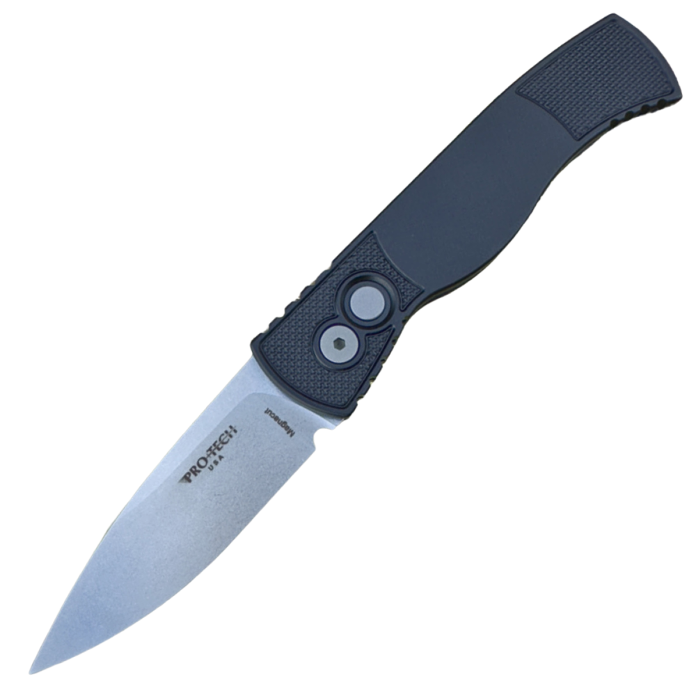 Pro-Tech TR-2 Tactical Response 2 AUTO - Magnacut Stonewash Blade - Black Milled Aluminum Handle - T201