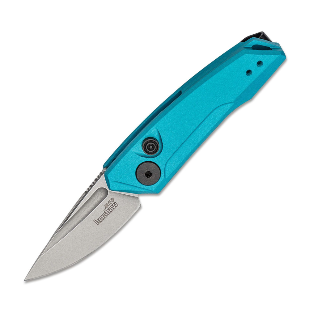 Kershaw Launch 9 Auto - CPM154 Drop Point Blade - Aluminum Teal Anodized Handle - KS7250TEALSW