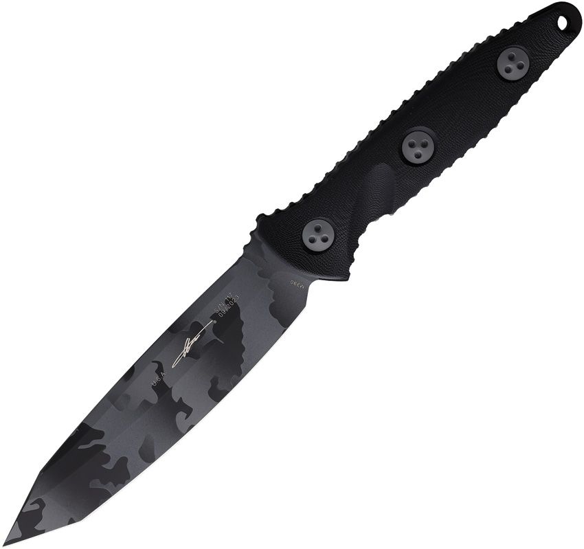 Microtech Auto Socom Alpha T/E Urban - M390 Urban Camo Tanto Blade - Black G10 Handle - MCT1141UCS
