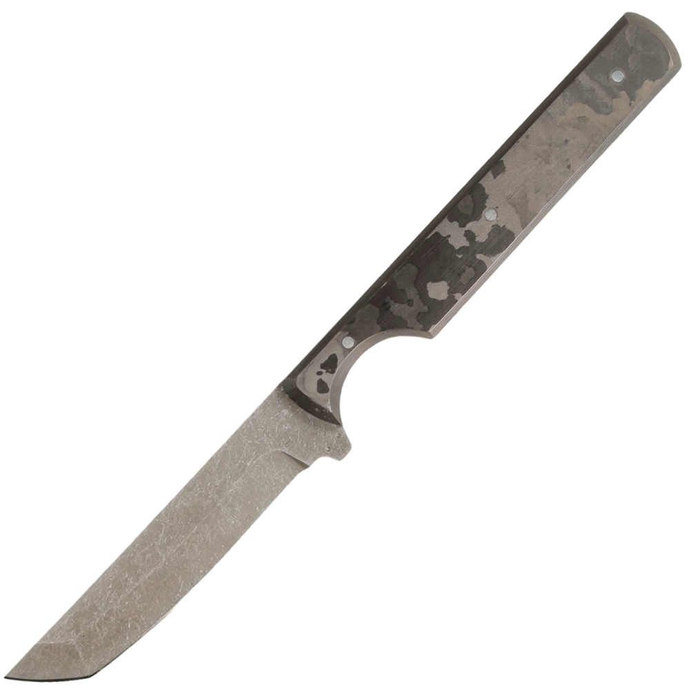 North Edge Tools Ghost 2.0 - Magnacut Acidwashed Tanto Blade - Black Camo Fatcarbon Handle - NETG2.0-1