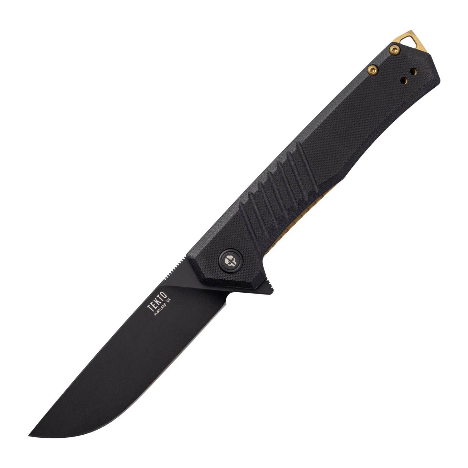 Tekto F1 Alpha - D2 Blade - Black G10 Bronze Liner