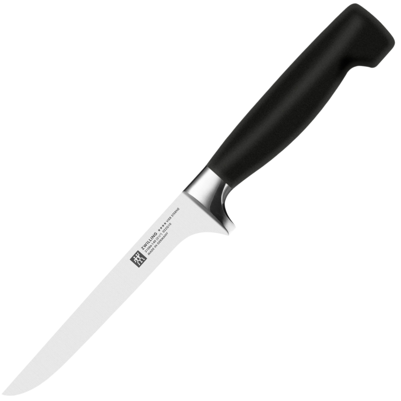 Zwilling Four Star 5.5" Boning Knife - German High-Carbon Stainless - Black Polypropylene