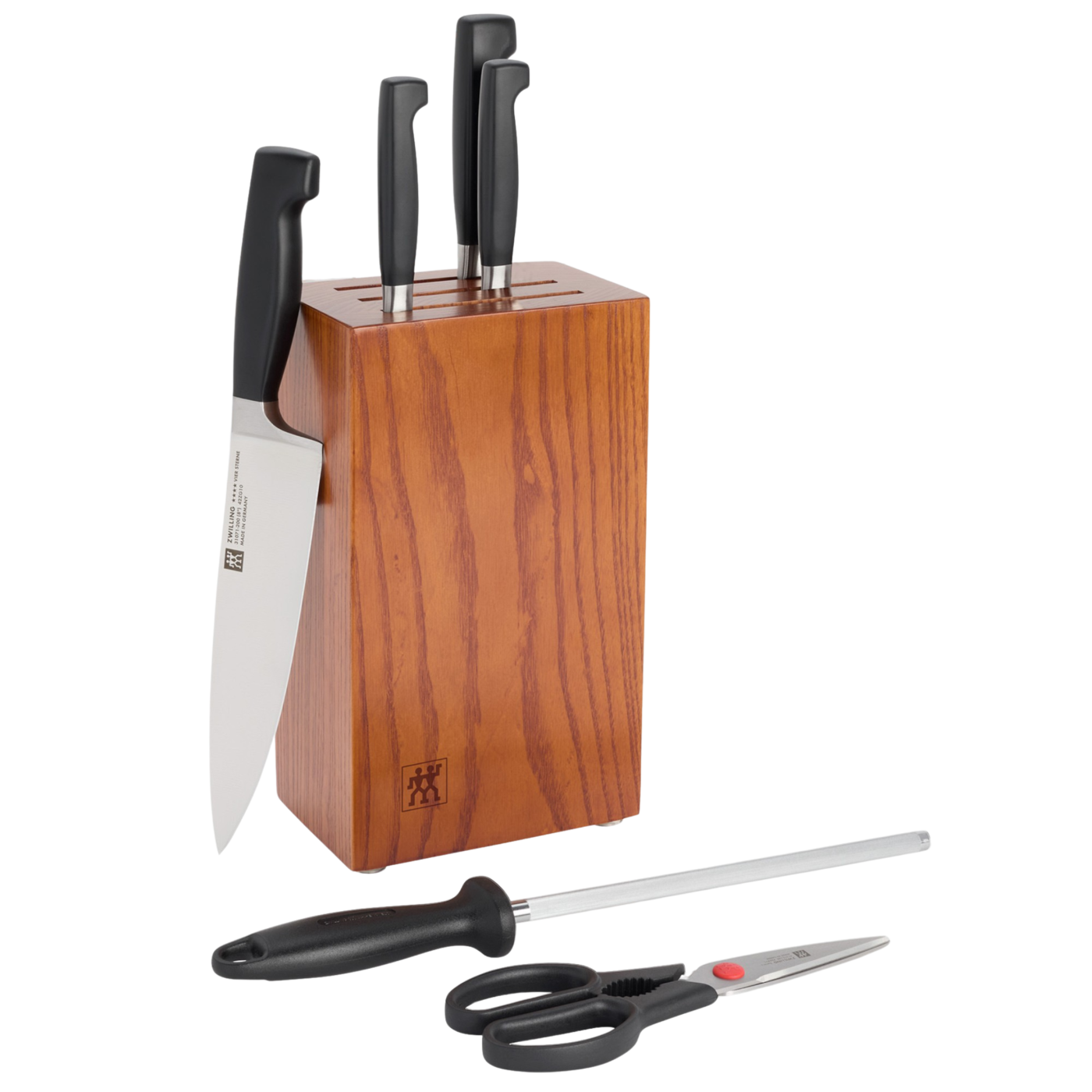 Zwilling Four Star 7 Piece Set - Brown Ashwood Block