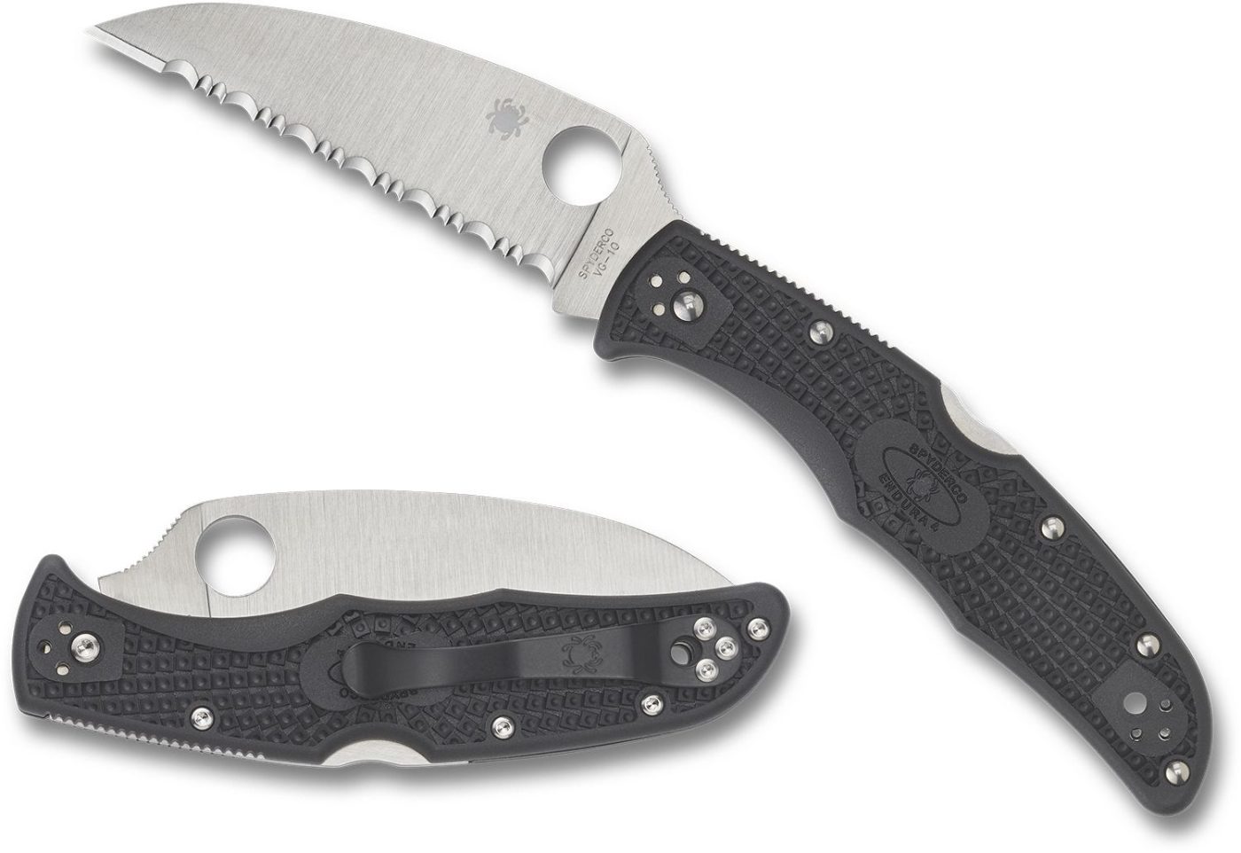 Spyderco Endura 4 Lightweight - VG-10 Wharncliffe Blade - Black FRN Lightweight Handle - C10FSWCBK