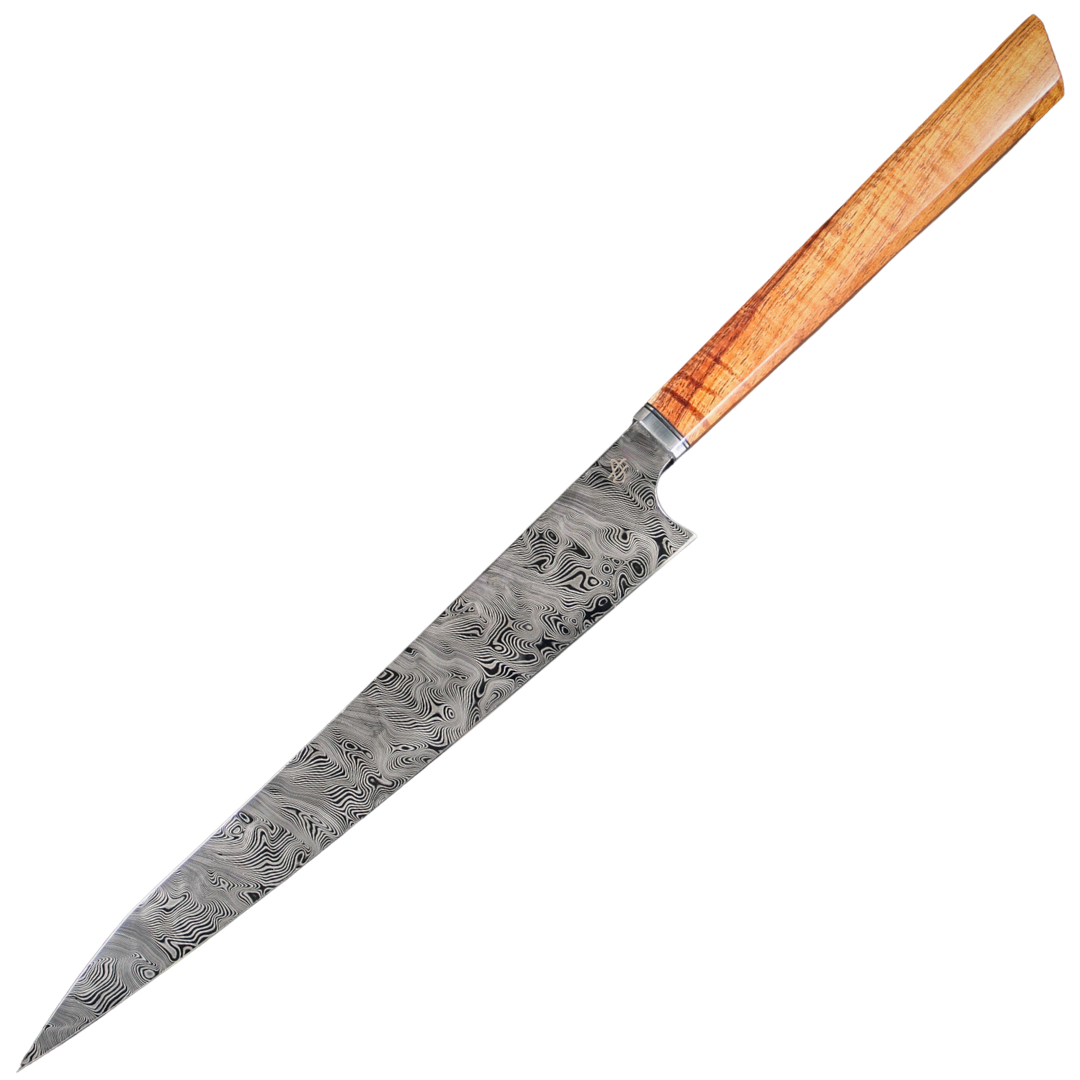 Alfredo Faccipieri Custom Sujihiki - Damasteel Blade - Koa Wood Handle