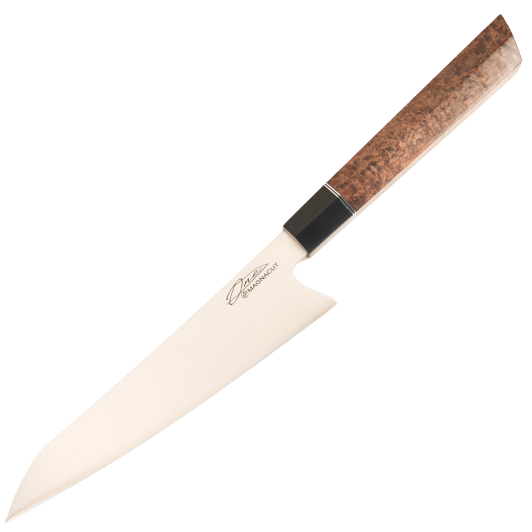 Alfredo Faccipieri One – 7.5″ Magnacut Gyuto Knife – Brown Burl