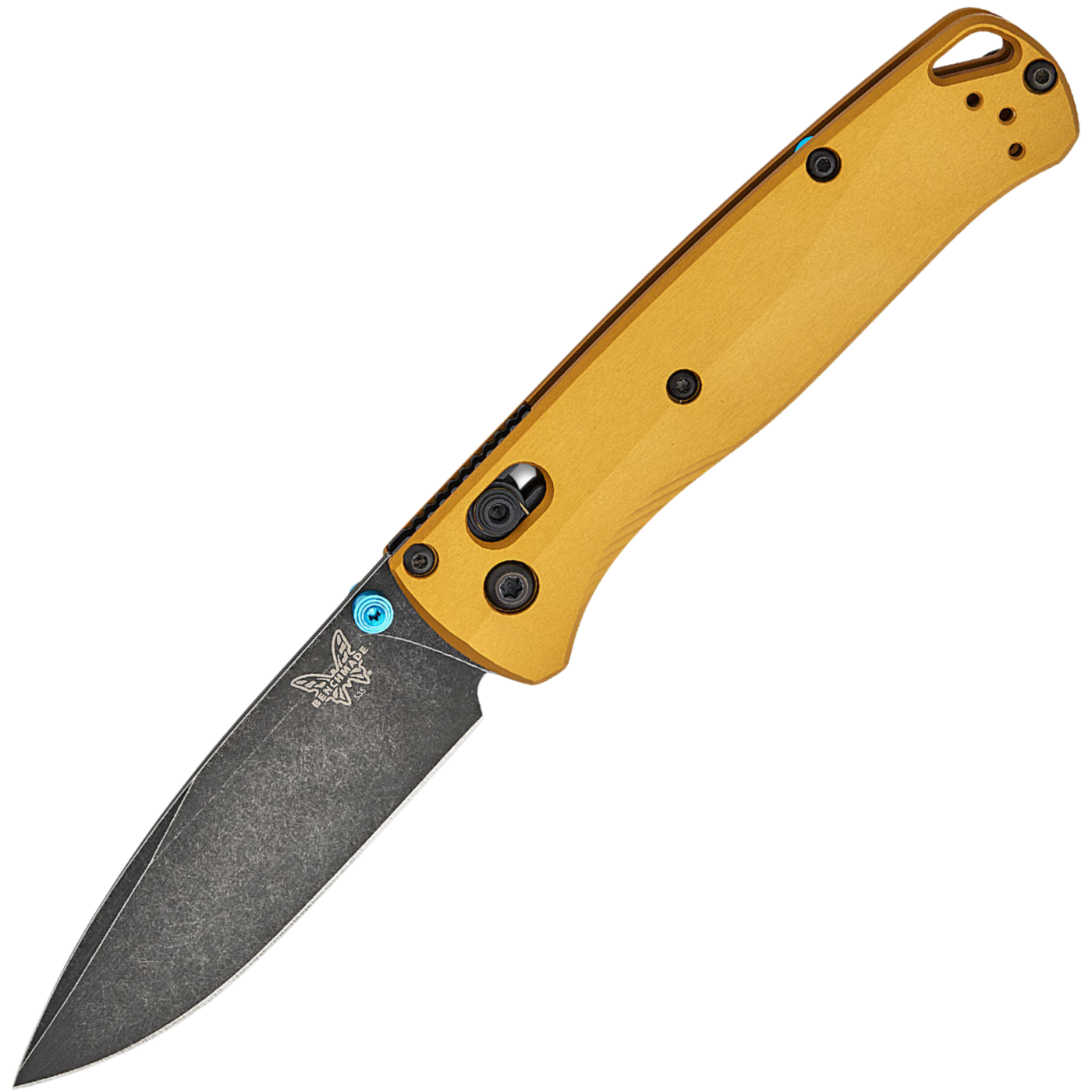 Benchmade Bugout - Black Battlewash M390 - Burnt Brass Aluminum - 535BK-07