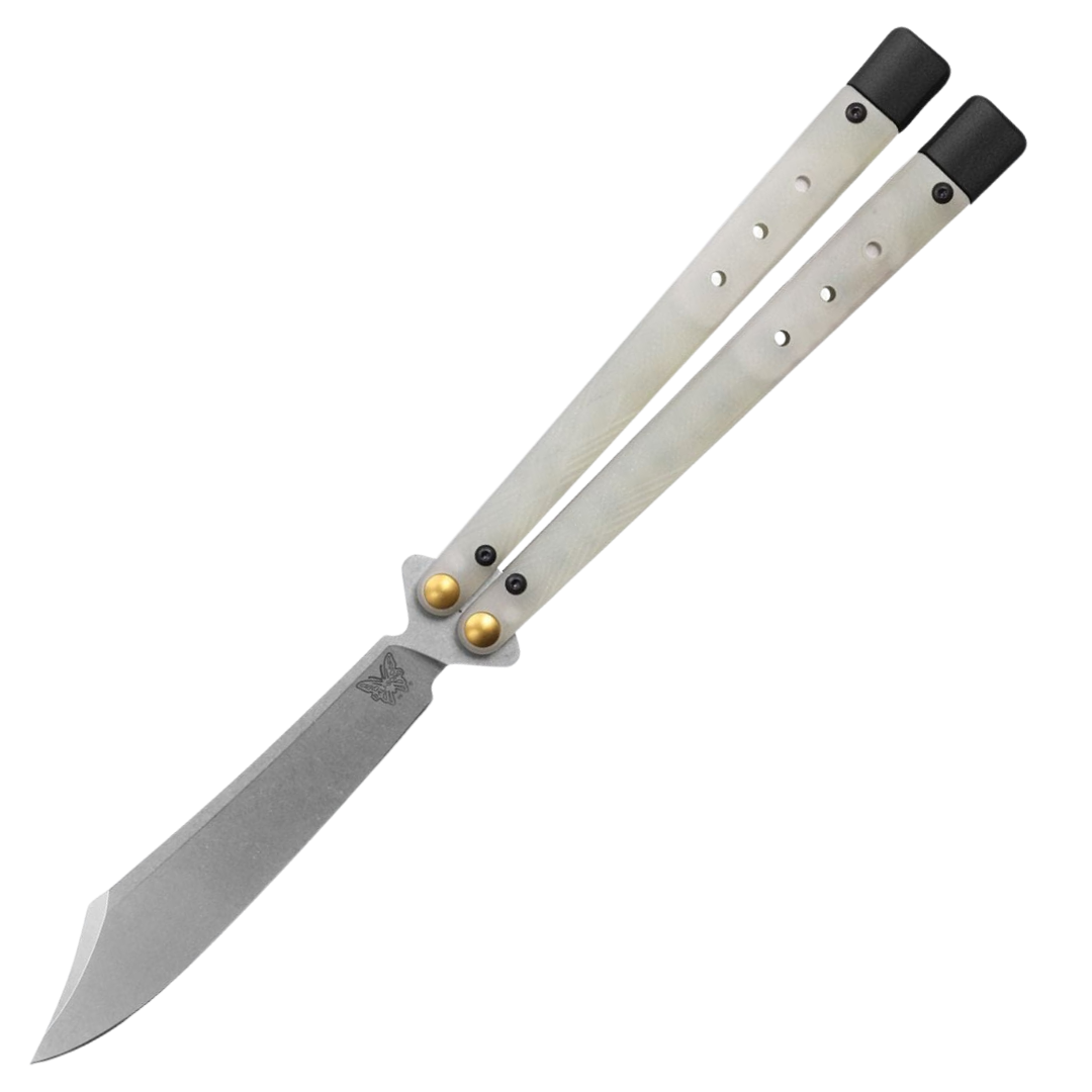 Benchmade Necron Latchless Bali-Song - CPM-S30V Scimitar Blade - Jade G10 - 99