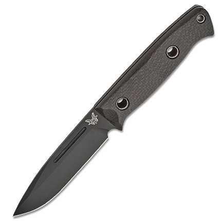 Benchmade Sibert Bushcrafter - CruWear Black Drop Point - Carbon Fiber - 163BK
