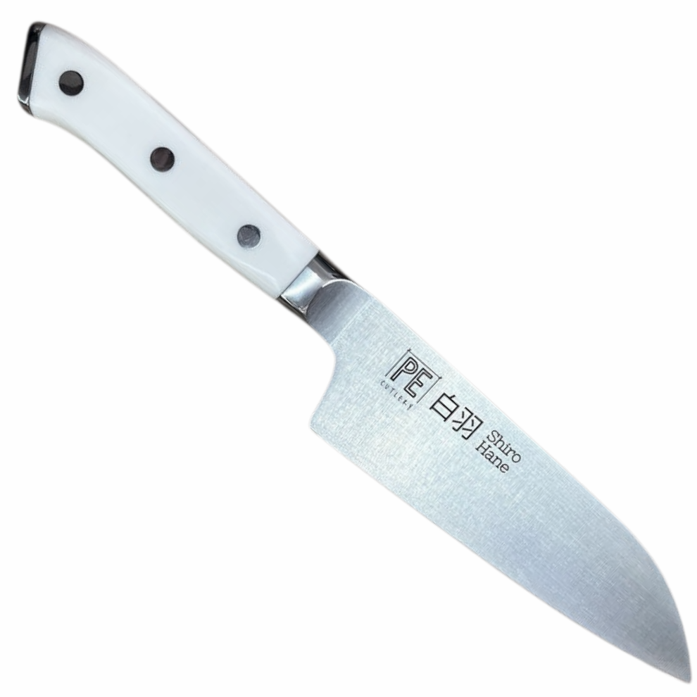 Perfect Edge Cutlery Shiro Hane Santoku 6"