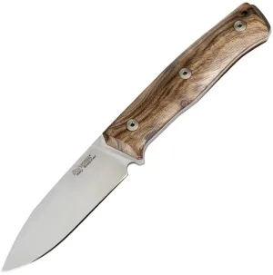 LionSteel B35 - Sleipner Drop Point Blade - Milled Walnut Wood Handle - B35WN