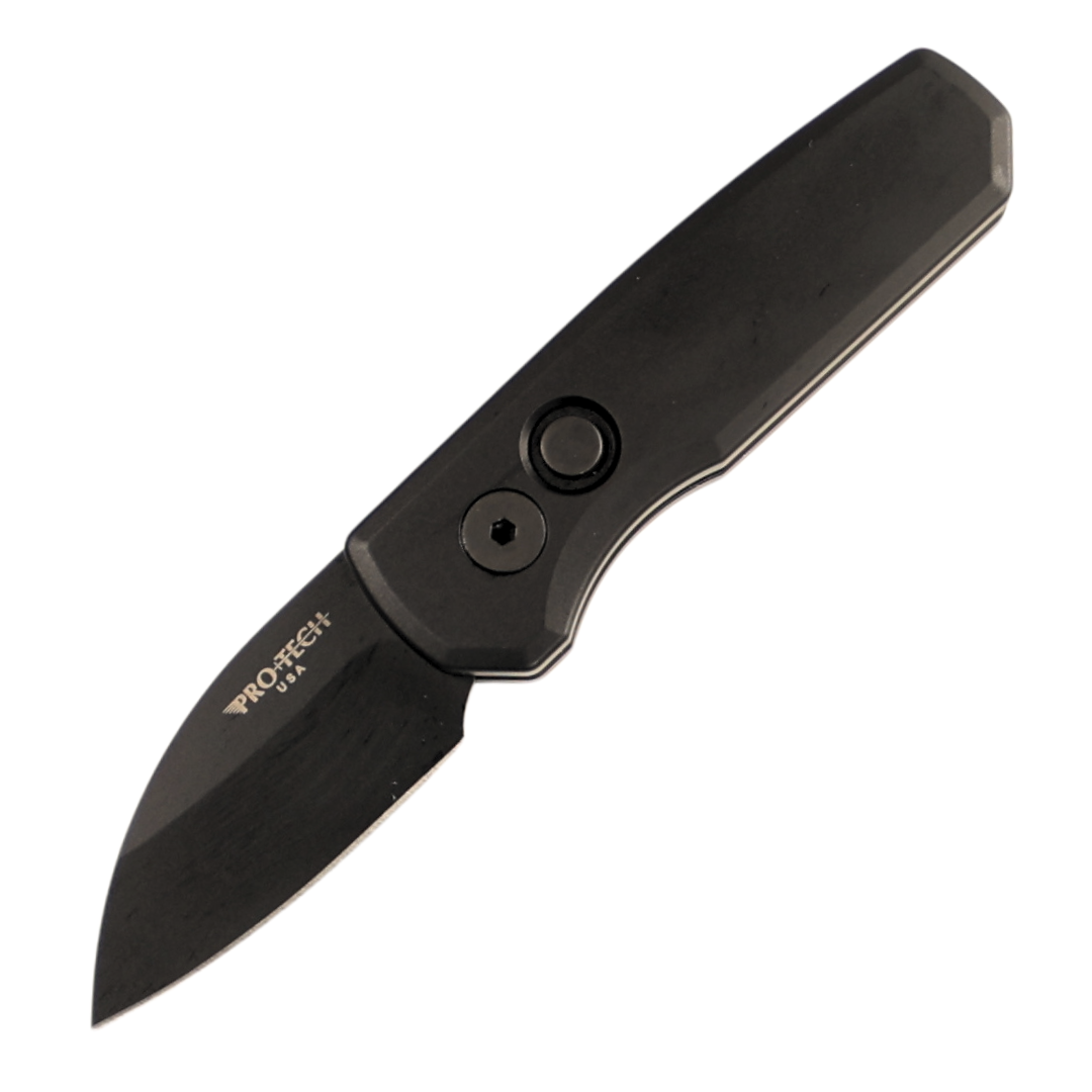 Pro-Tech Runt 5 Auto - Black DLC Magnacut Wharnclife Blade - SOLID Black Handle - R5303