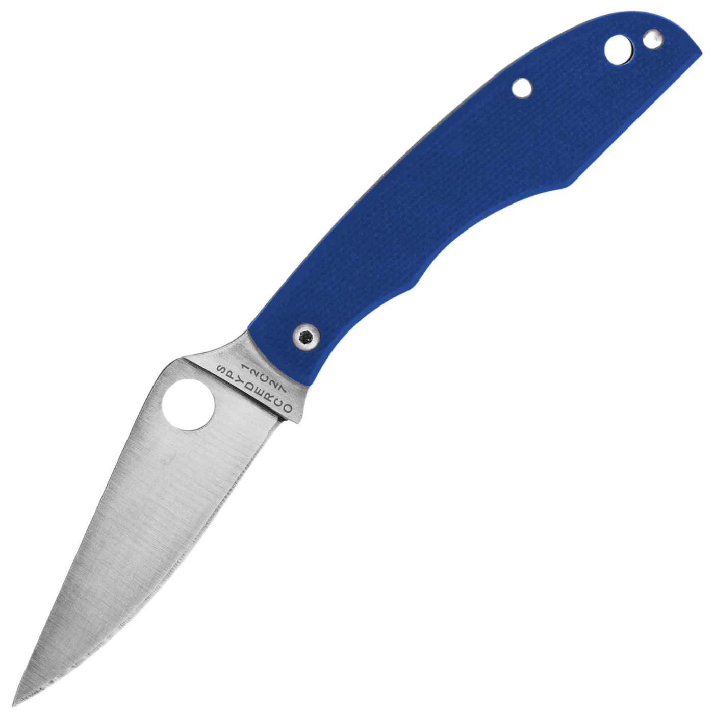 Spyderco Grasshopper - 12C27 Plain Edge - Blue G10 Slip Joint - C138GBLP