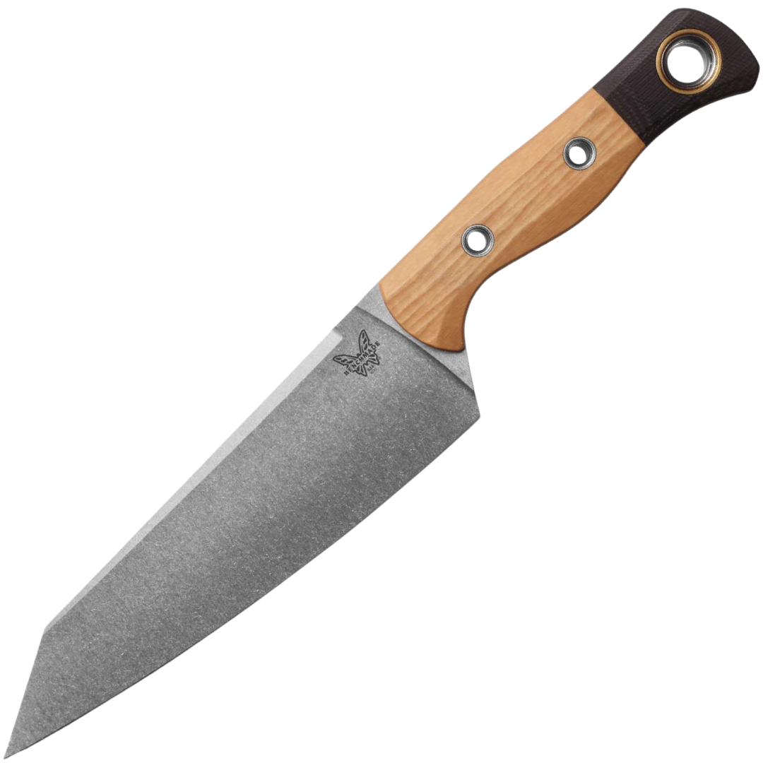 Benchmade Master Utility - Stonewashed CPM-154 - Maple Valley Richlite With Black G10 Bolsters And Boltaron Sheath - 4070-02