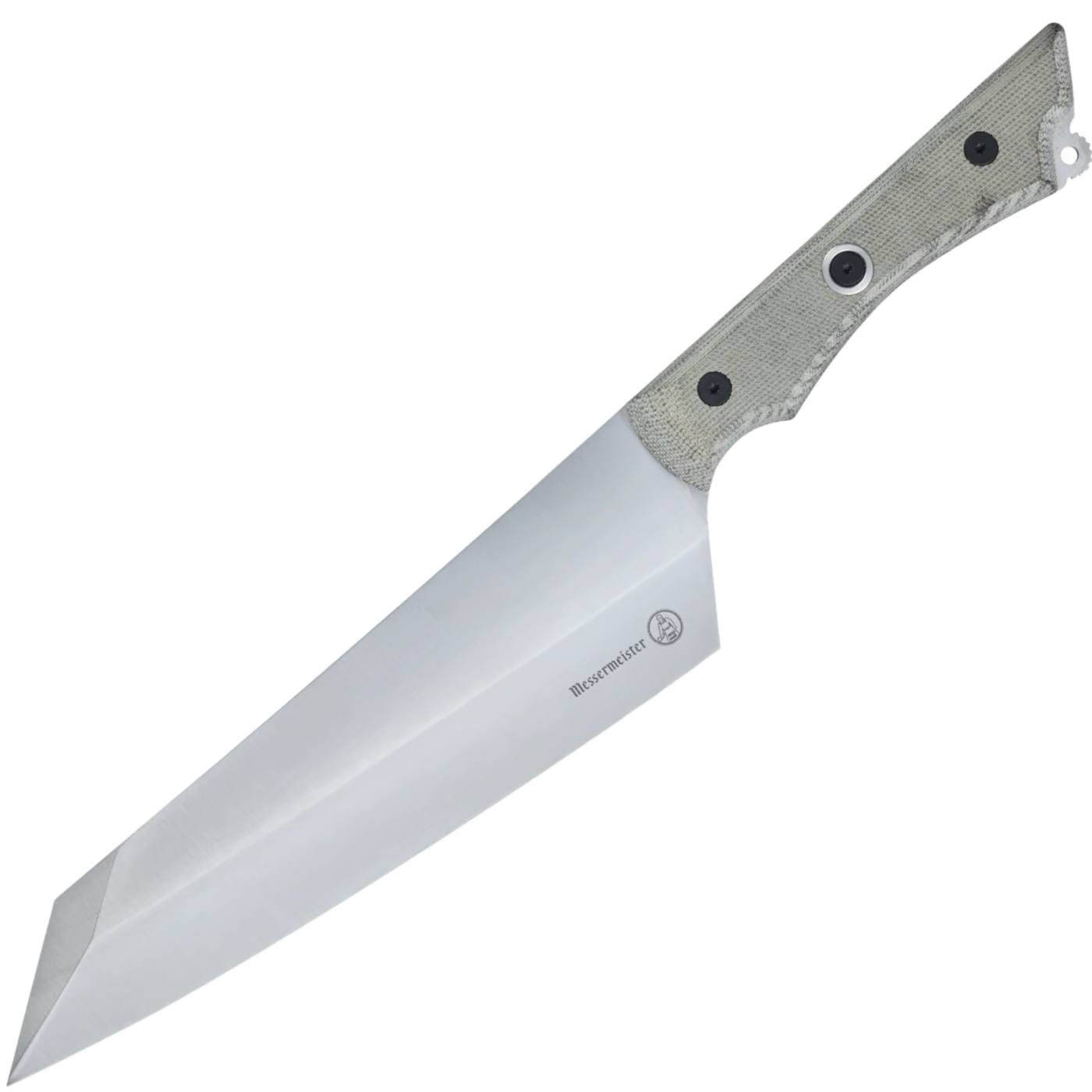 Messermeister Overland 8" Chef Camp Knife - Nitro-B Steel - OD Green Linen Micarta Handle