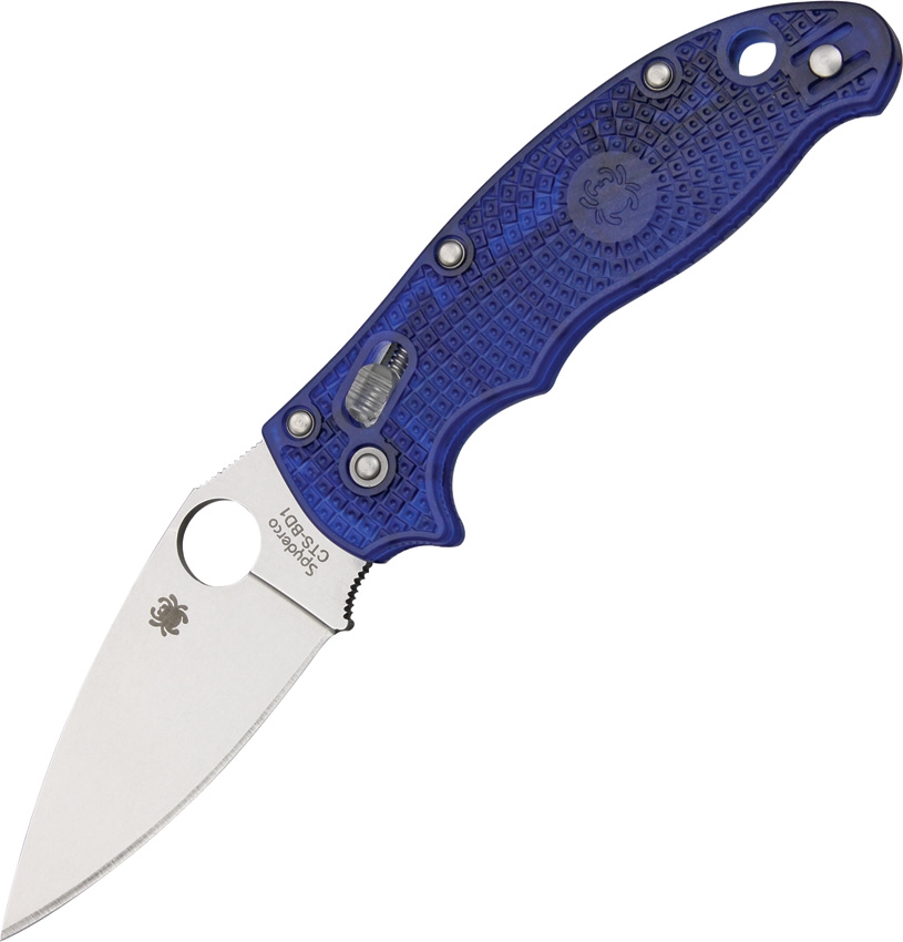 Spyderco Manix 2 Lightweight - BD-1N Plain Blade - Translucent Blue FRCP Handles - C101PBL2
