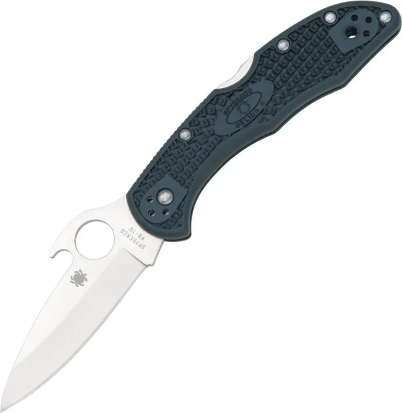Spyderco Delica 4 - VG10 Blade with Emerson Wave - Gray FRN Handle - C11PGYW