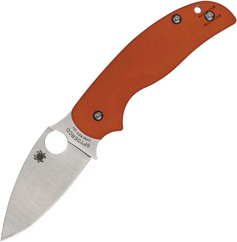 Spyderco Sage 5  - CPM REX 121 - Burnt Orange G10 - C123GBORP