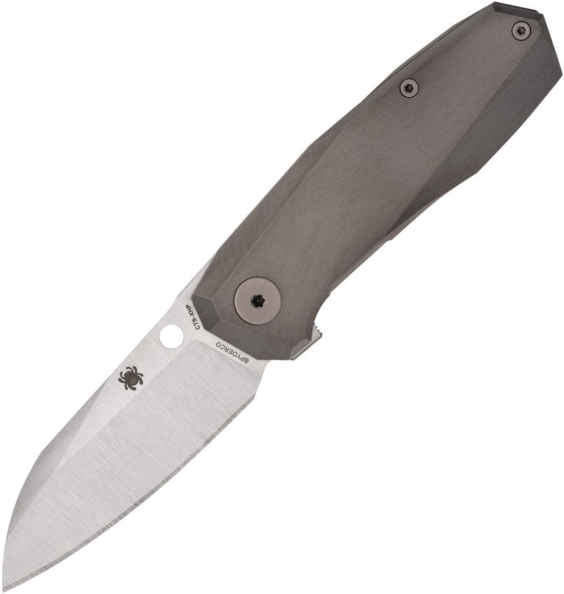 Spyderco Techno 3 - CTS-XHP Stainless Flipper Blade - Titanium Handle - C158TIP3