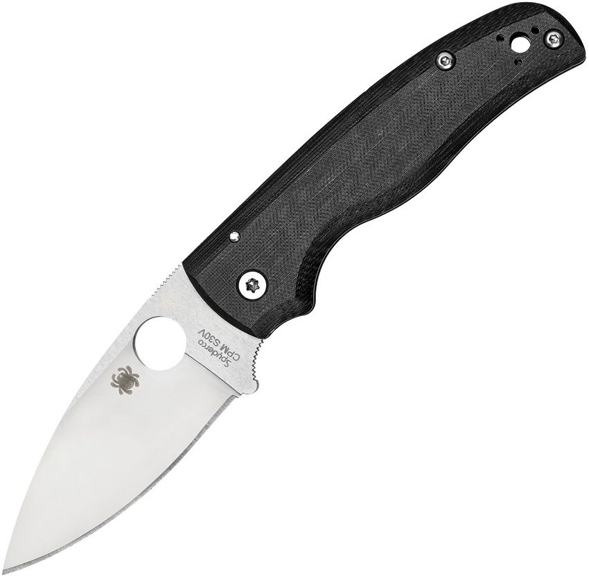 Spyderco Shaman - S30V Satin Drop Point Blade - Contoured Black G10 Handle - C229GP