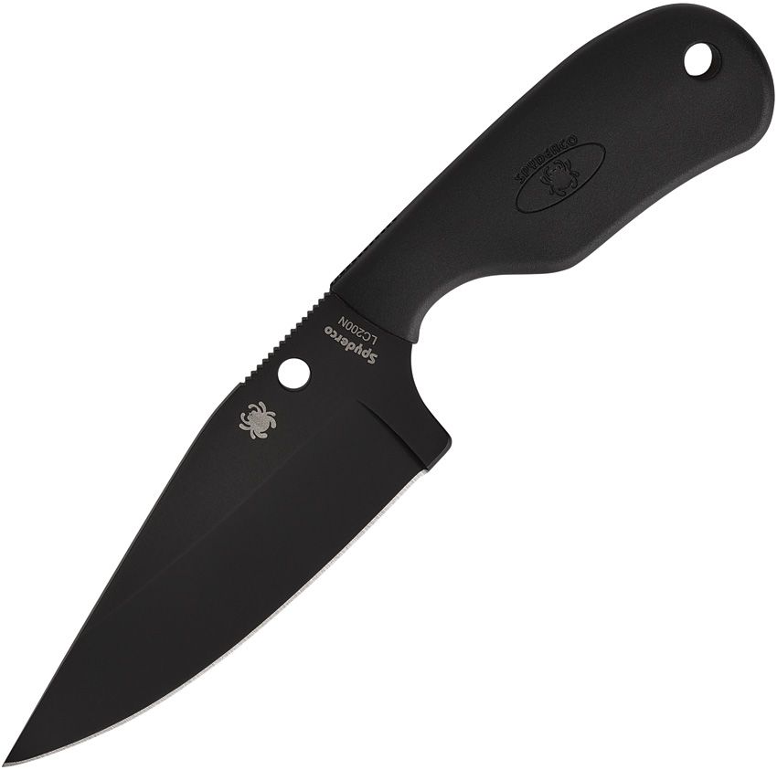 Spyderco Subway Bowie - LC200N Black Drop Point Blade - Black FRN Handle FB48PBBK