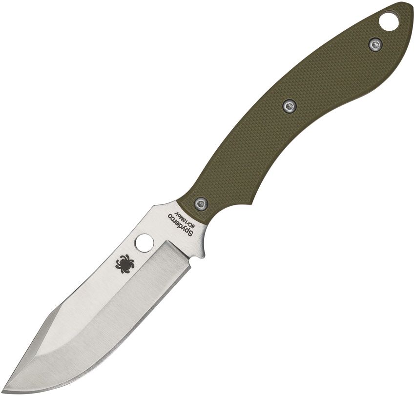 Spyderco Stok Bowie -8Cr13MoV Stainless Blade - OD Green G10 Handle - FB49GOD