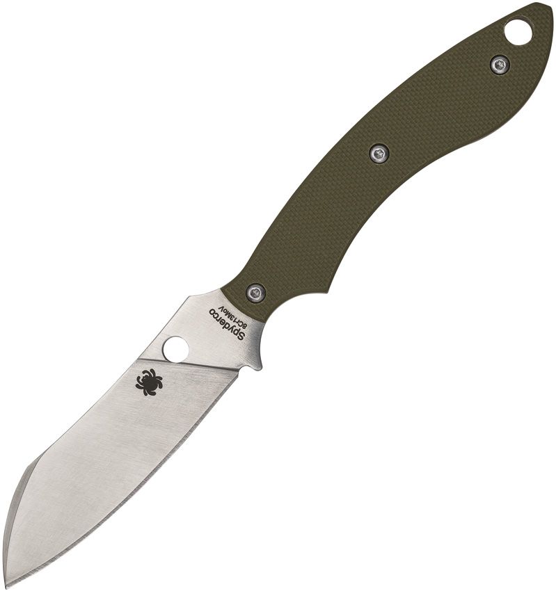 Spyderco Stok Drop Point - 8cr13mov Drop Point Blade - Green G10 Handle - FB50GPOD