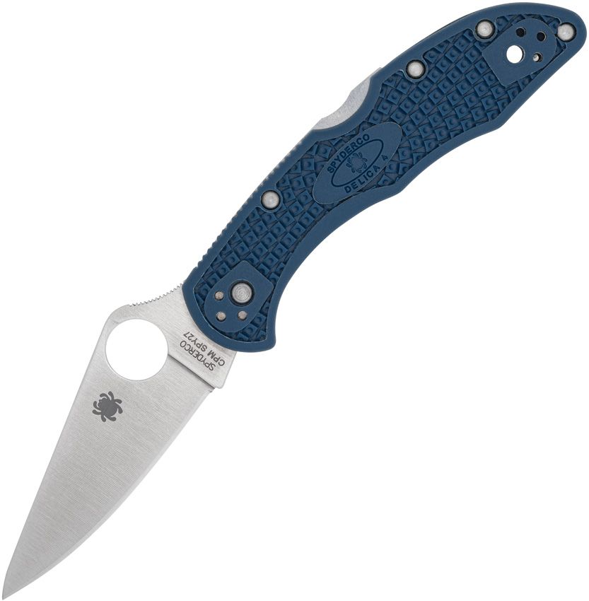 Spyderco Delica 4 - CPM Spy27 Blade - Cobalt Blue FRN Handle - C11PCBL