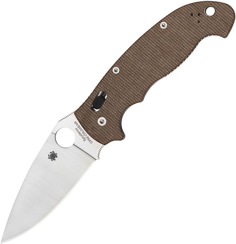 Spyderco Manix 2 XL - CPM CruWear Steel - Natural Canvas Micarta - C95MPCW2