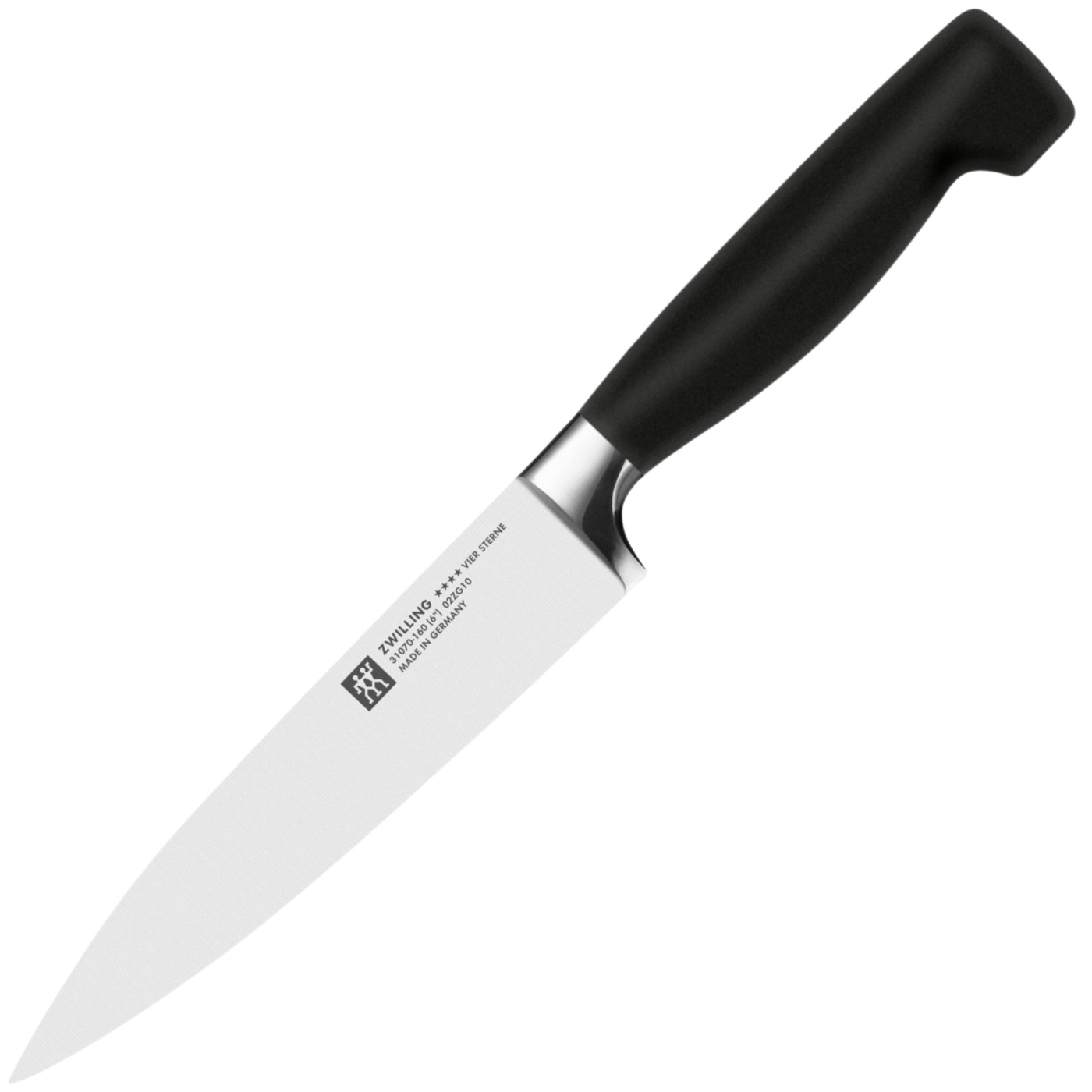Zwilling Four Star 6" Utility - German High-Carbon Stainless - Black Polypropylene