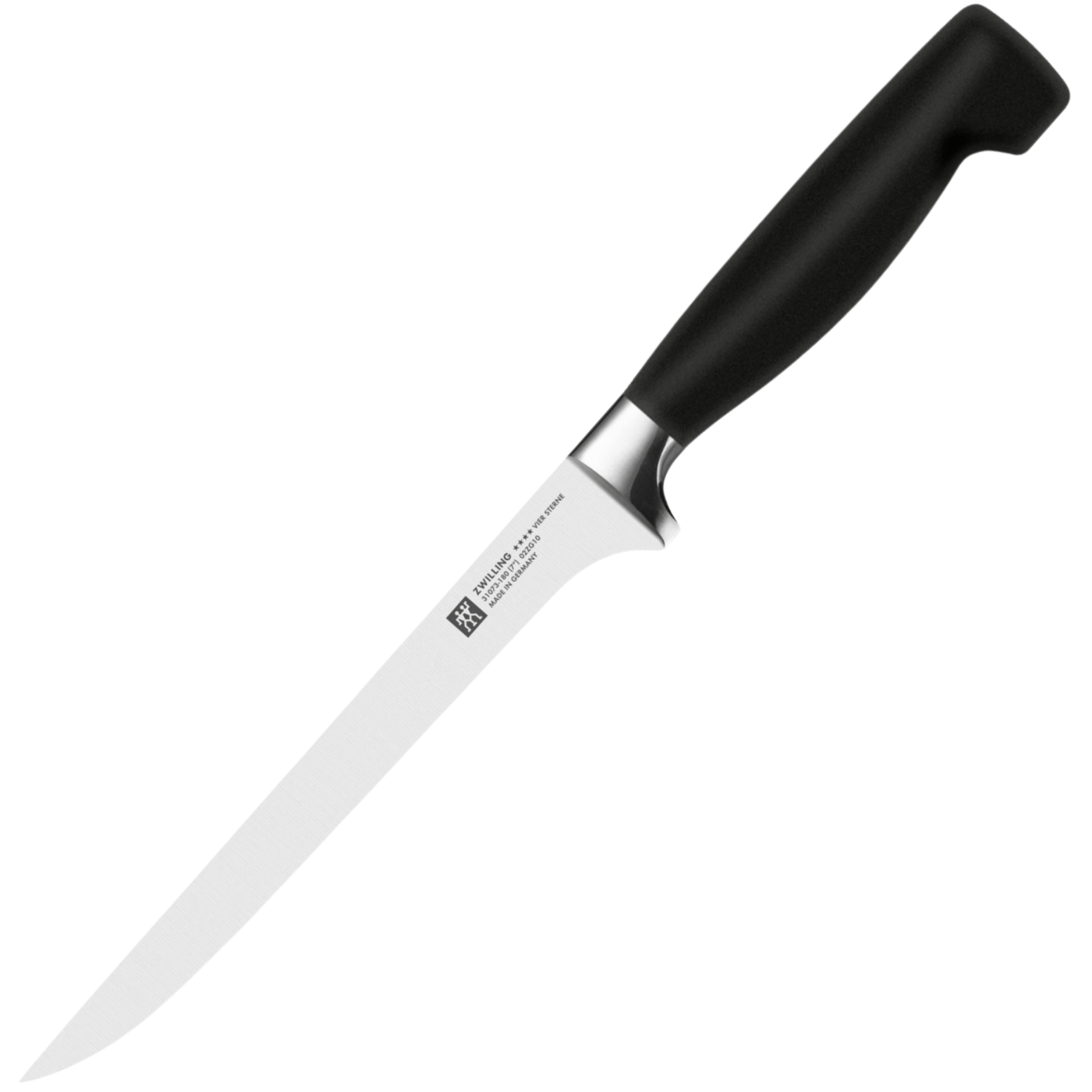 Zwilling Four Star 7" Flexible Fillet - German High-Carbon Stainless - Black Polypropylene